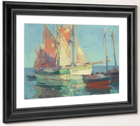 Anchorage, Brittany Tuna Boats By Edgar Payne Fine Art Print