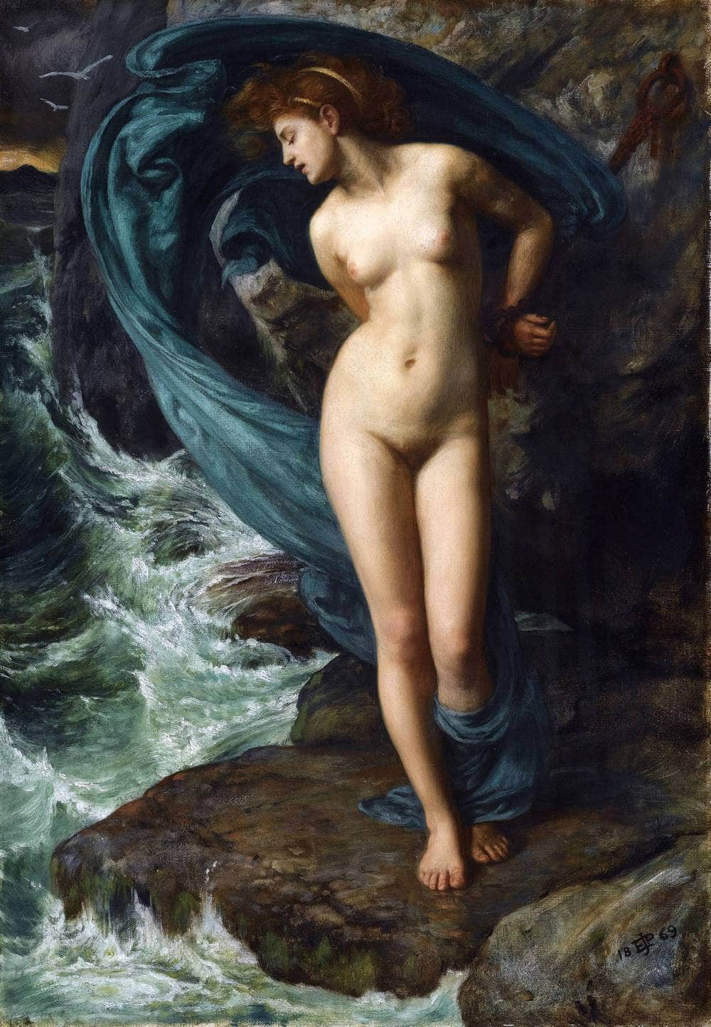 Andromeda Painting Sir Edward John Poynter Canvas Art Fine Art Print