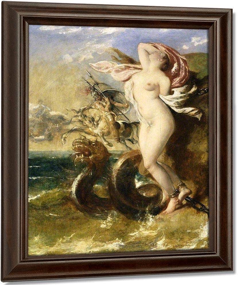 Andromeda, Perseus Coming To Her Rescue By William Etty Fine Art Print
