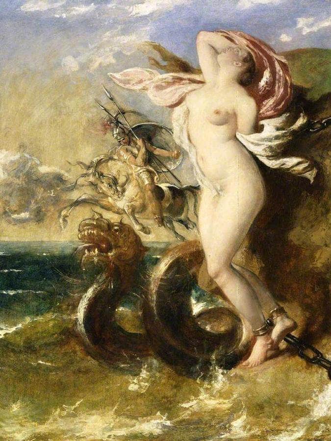 Andromeda, Perseus Coming To Her Rescue By William Etty Fine Art Print