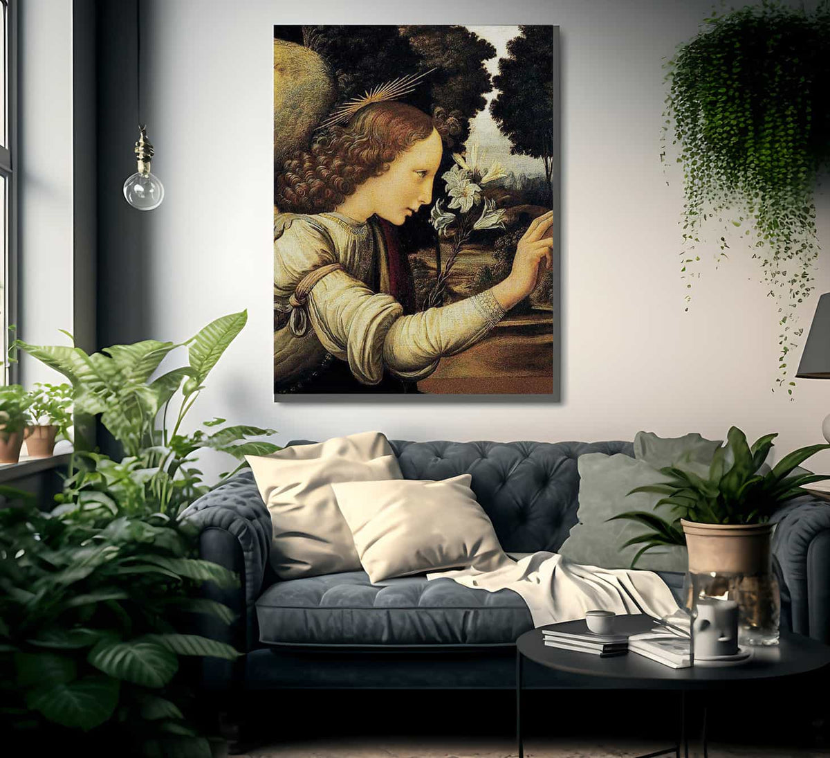 Angel By Leonardo Da Vinci Fine Art Print