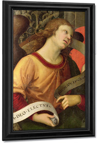 Angel From The Polyptych Of St. Nicolas Of Tolentino By Raphael Fine Art Print