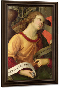 Angel From The Polyptych Of St. Nicolas Of Tolentino By Raphael Fine Art Print