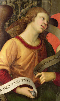 Angel From The Polyptych Of St. Nicolas Of Tolentino By Raphael Fine Art Print