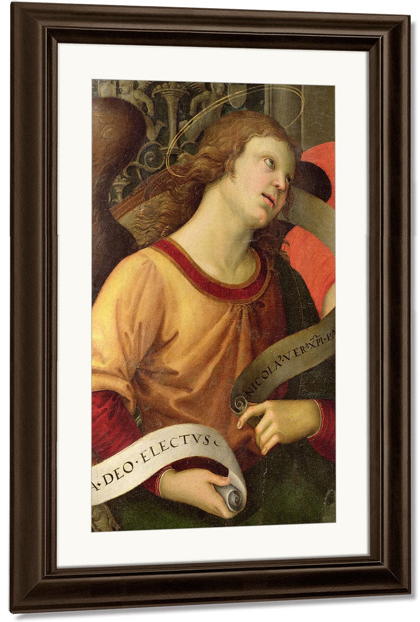 Angel From The Polyptych Of St. Nicolas Of Tolentino By Raphael Fine Art Print