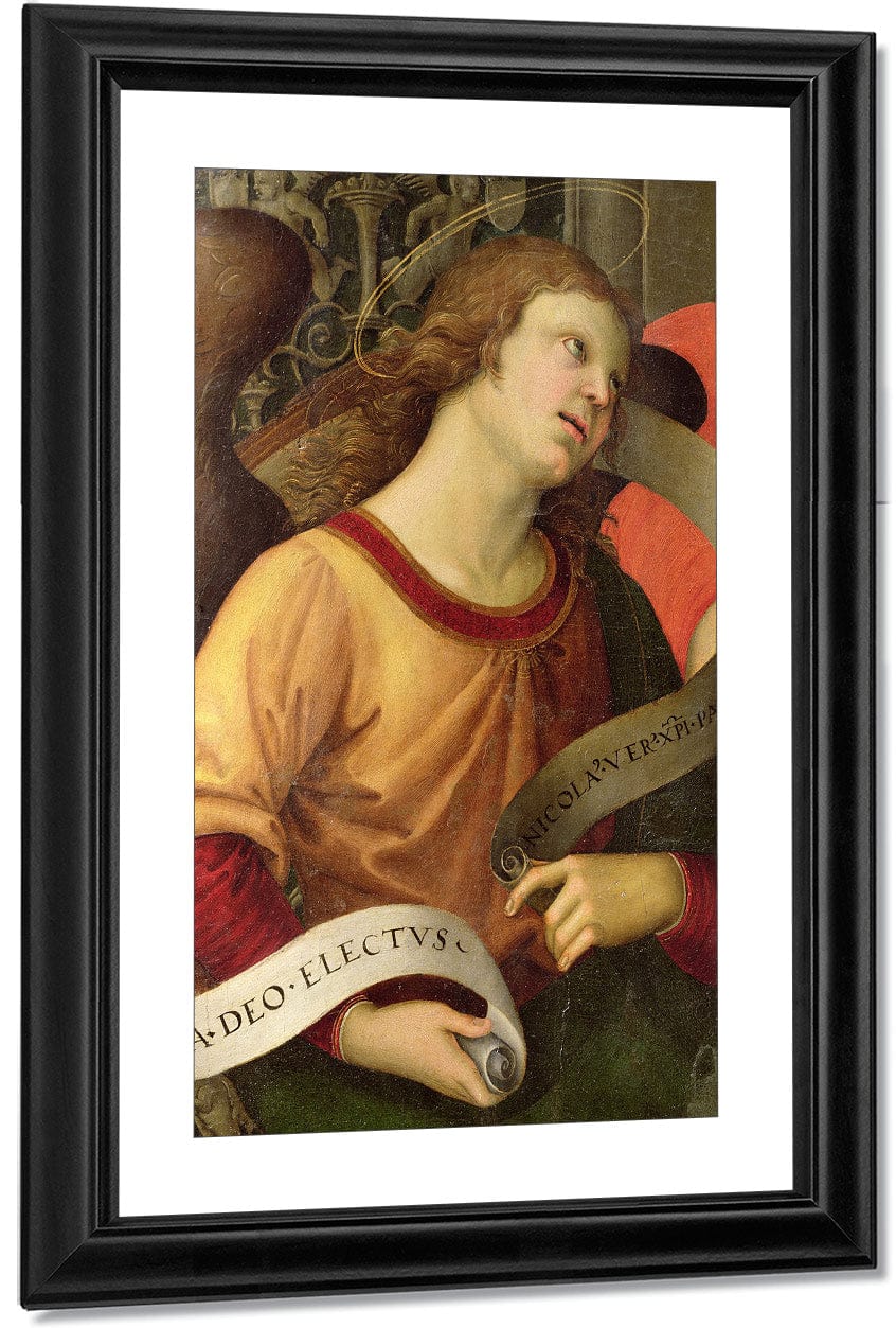 Angel From The Polyptych Of St. Nicolas Of Tolentino By Raphael Fine Art Print