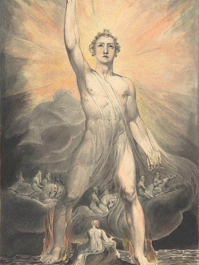 Angel Of The Revelation 1803 1805 Pencil Watercolor 39 2X26Cm Met By William Blake Fine Art Print