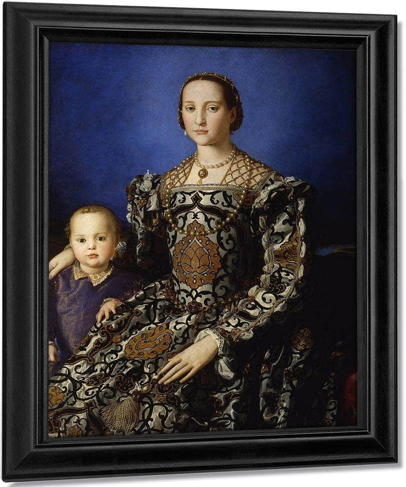 Angelo Bronzino   Eleanor Of Toledo With Her Son 1554 1555 Mannerism 115X96Cm Uffizi Gallery Florence By Agnolo Bronzino Fine Art Print