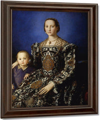 Angelo Bronzino   Eleanor Of Toledo With Her Son 1554 1555 Mannerism 115X96Cm Uffizi Gallery Florence By Agnolo Bronzino Fine Art Print