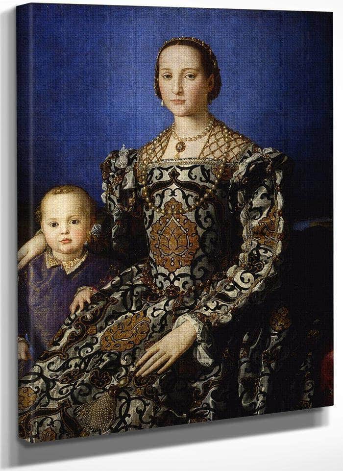 Angelo Bronzino   Eleanor Of Toledo With Her Son 1554 1555 Mannerism 115X96Cm Uffizi Gallery Florence By Agnolo Bronzino Fine Art Print