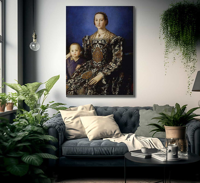 Angelo Bronzino   Eleanor Of Toledo With Her Son 1554 1555 Mannerism 115X96Cm Uffizi Gallery Florence By Agnolo Bronzino Fine Art Print