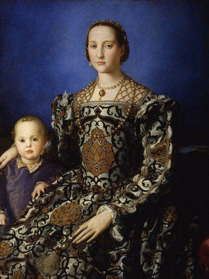 Angelo Bronzino   Eleanor Of Toledo With Her Son 1554 1555 Mannerism 115X96Cm Uffizi Gallery Florence By Agnolo Bronzino Fine Art Print