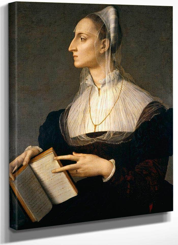 Angelo Bronzino   Portrait Of Laura Battiferri 1552 Mannerism 60X83Cm Palazzo Vecchio By Agnolo Bronzino Fine Art Print