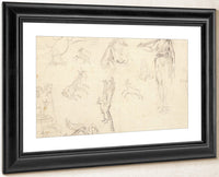 Animal And Figure Studies By Ferdinand Victor Eugene Delacroix Fine Art Print
