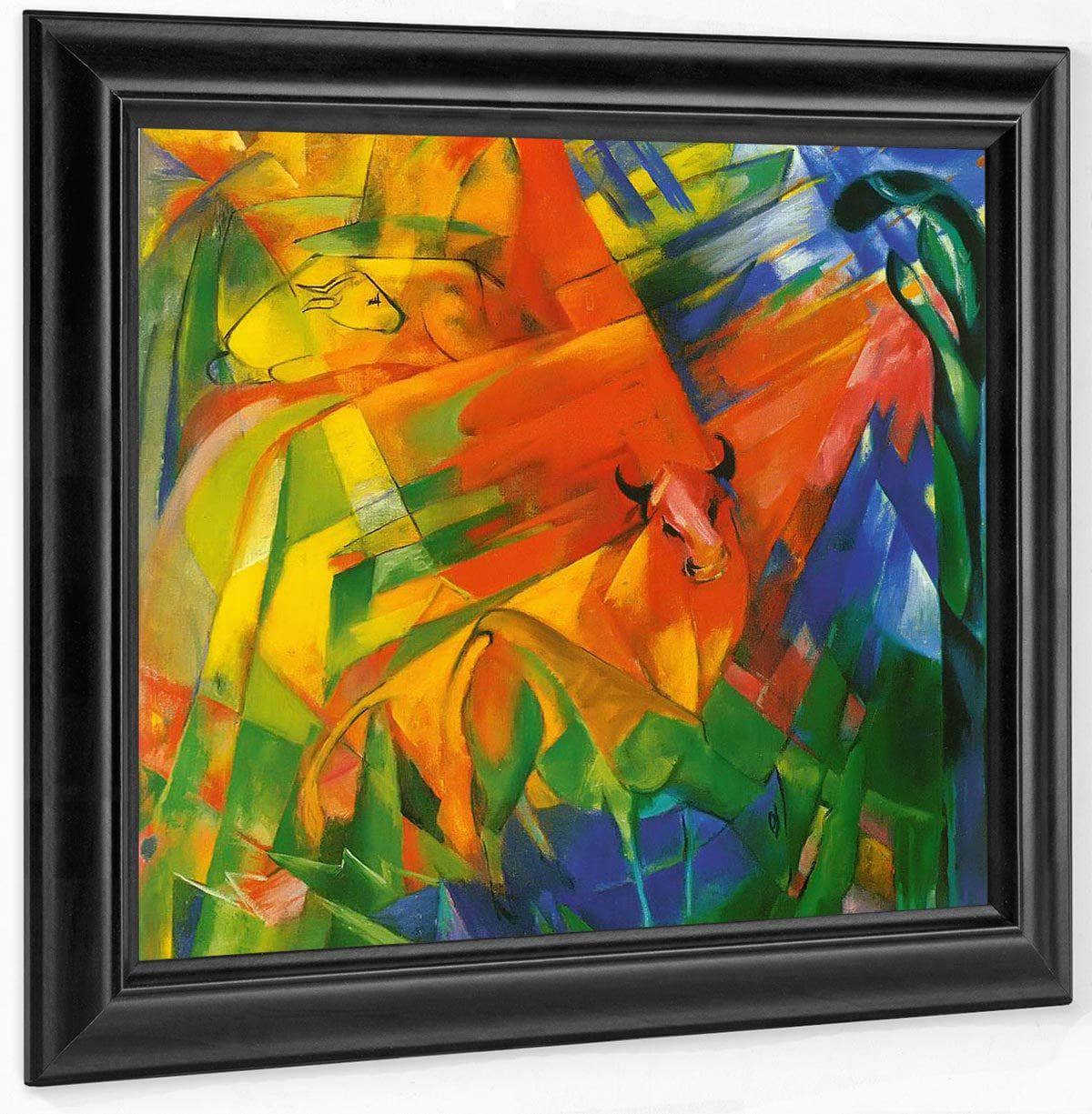 Animals In A Landscape By Franz Marc Fine Art Print