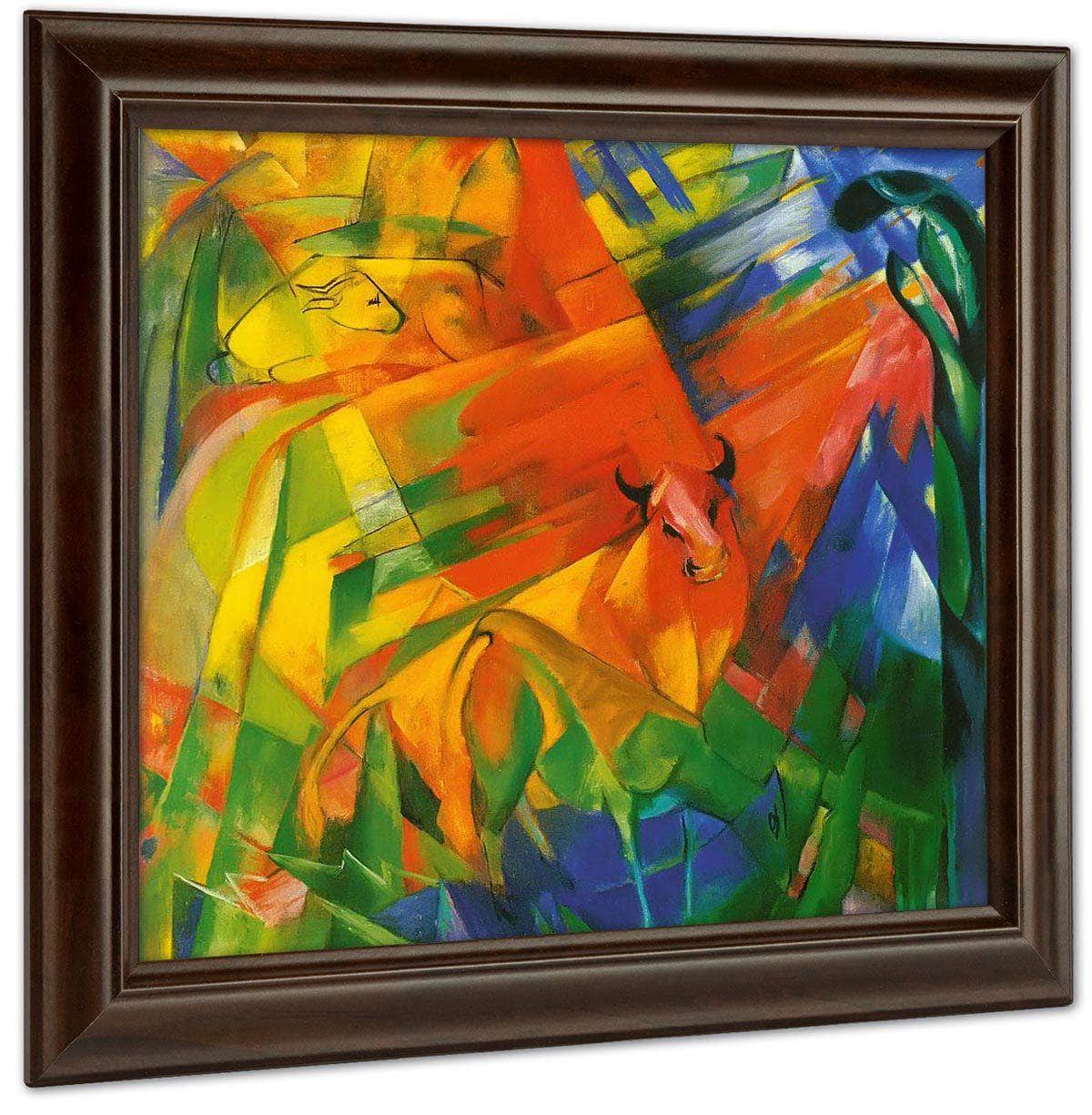 Animals In A Landscape By Franz Marc Fine Art Print