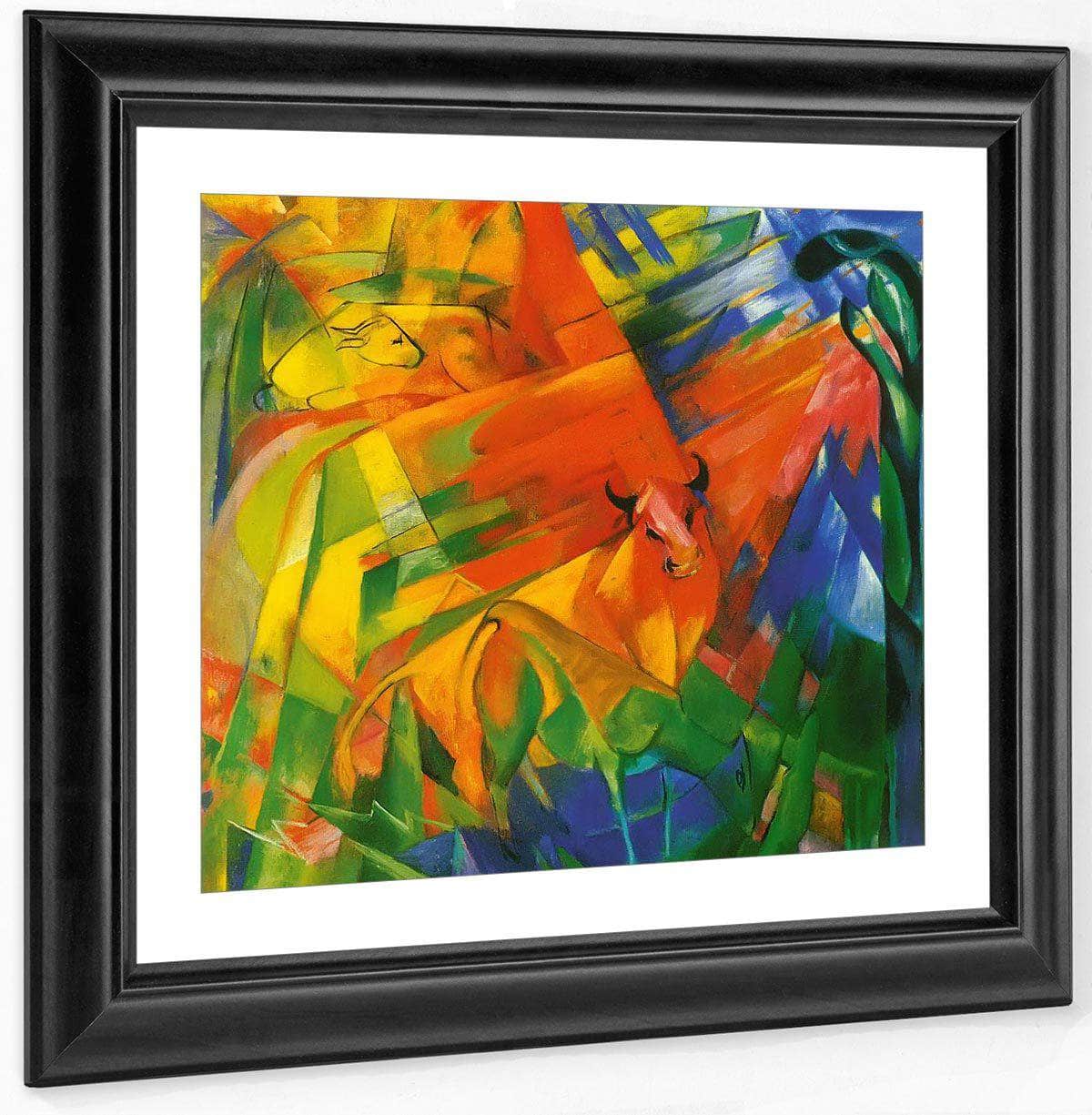 Animals In A Landscape By Franz Marc Fine Art Print