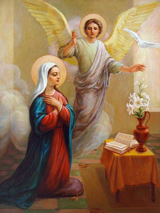 Annunciation To The Blessed Virgin Mary By Svitozar Nenyuk Fine Art Print