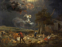 Annunciation To The Shepards By Nicolaes Pietersz Berchem Fine Art Print