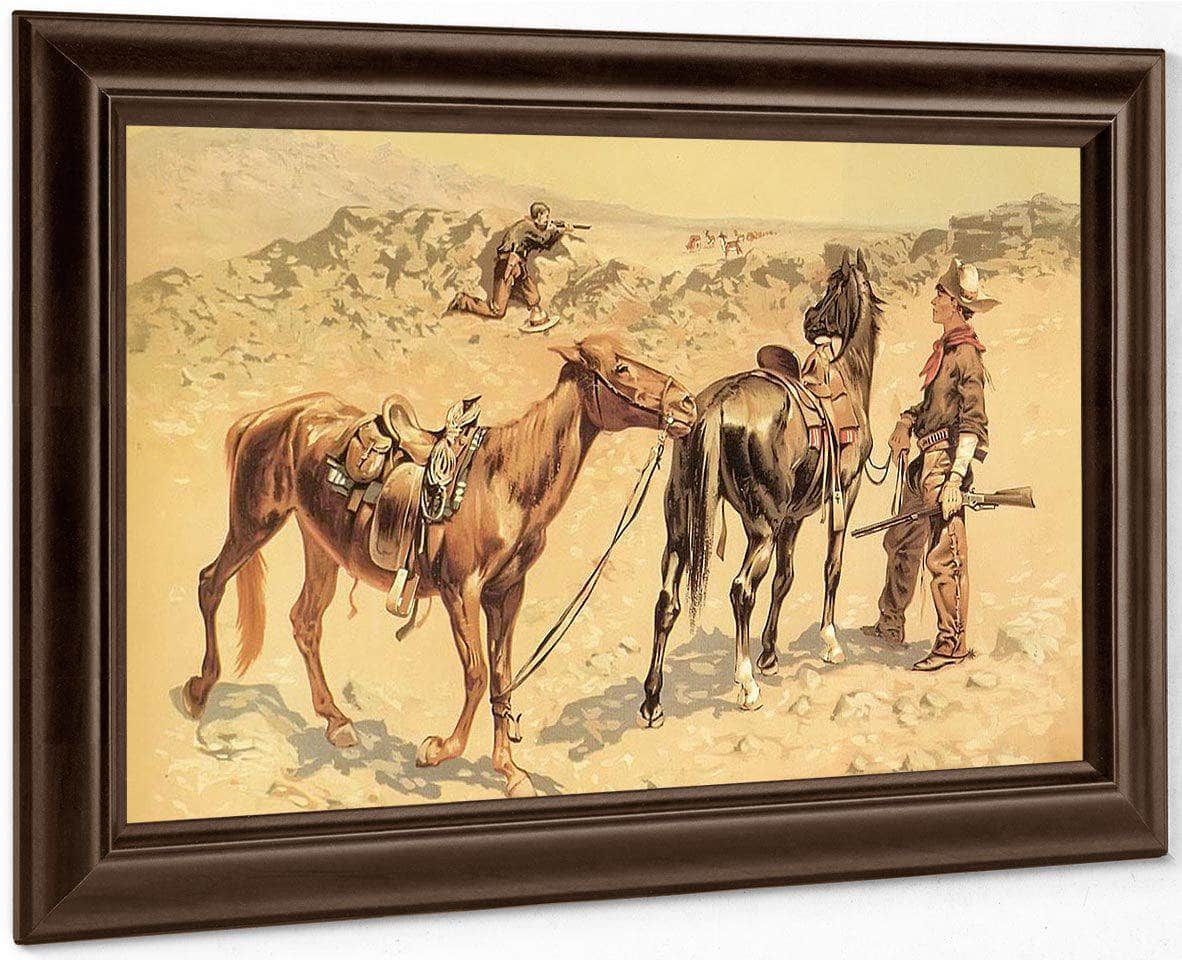 Antelope Hunting By Frederic Remington Fine Art Print