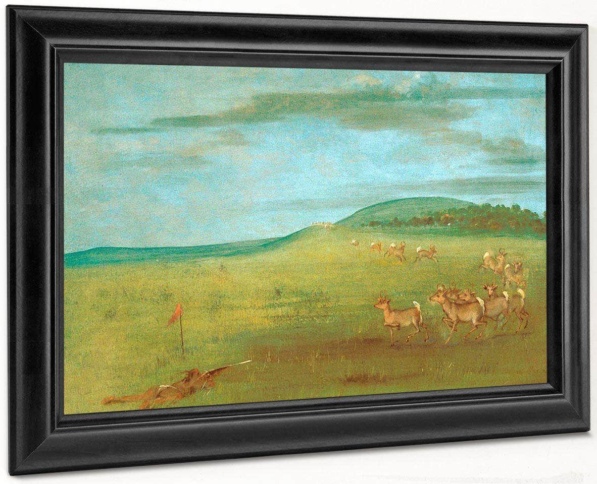 Antelope Shooting, Decoyed Up By George Catlin Fine Art Print