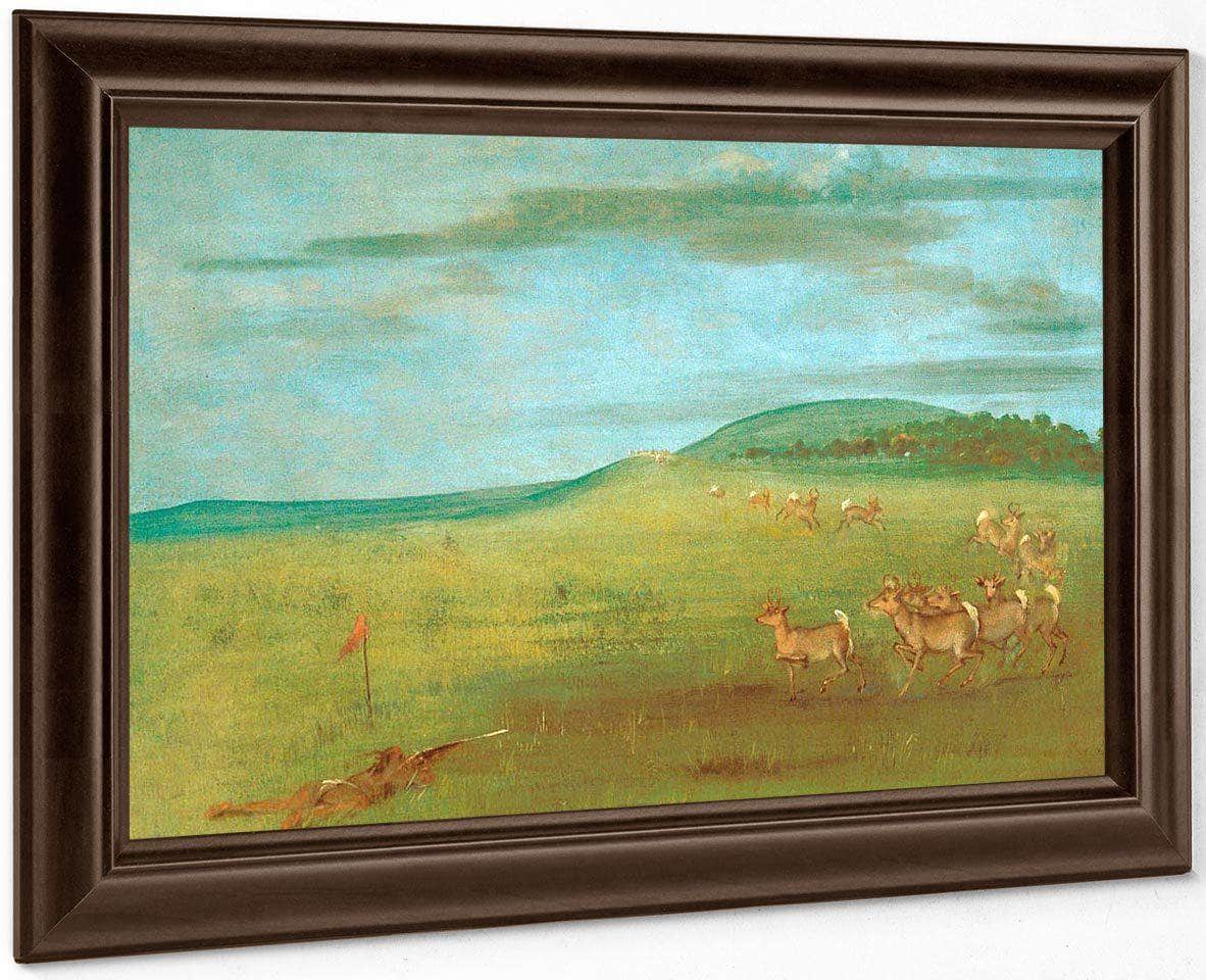 Antelope Shooting, Decoyed Up By George Catlin Fine Art Print