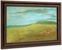 Antelope Shooting, Decoyed Up By George Catlin Fine Art Print