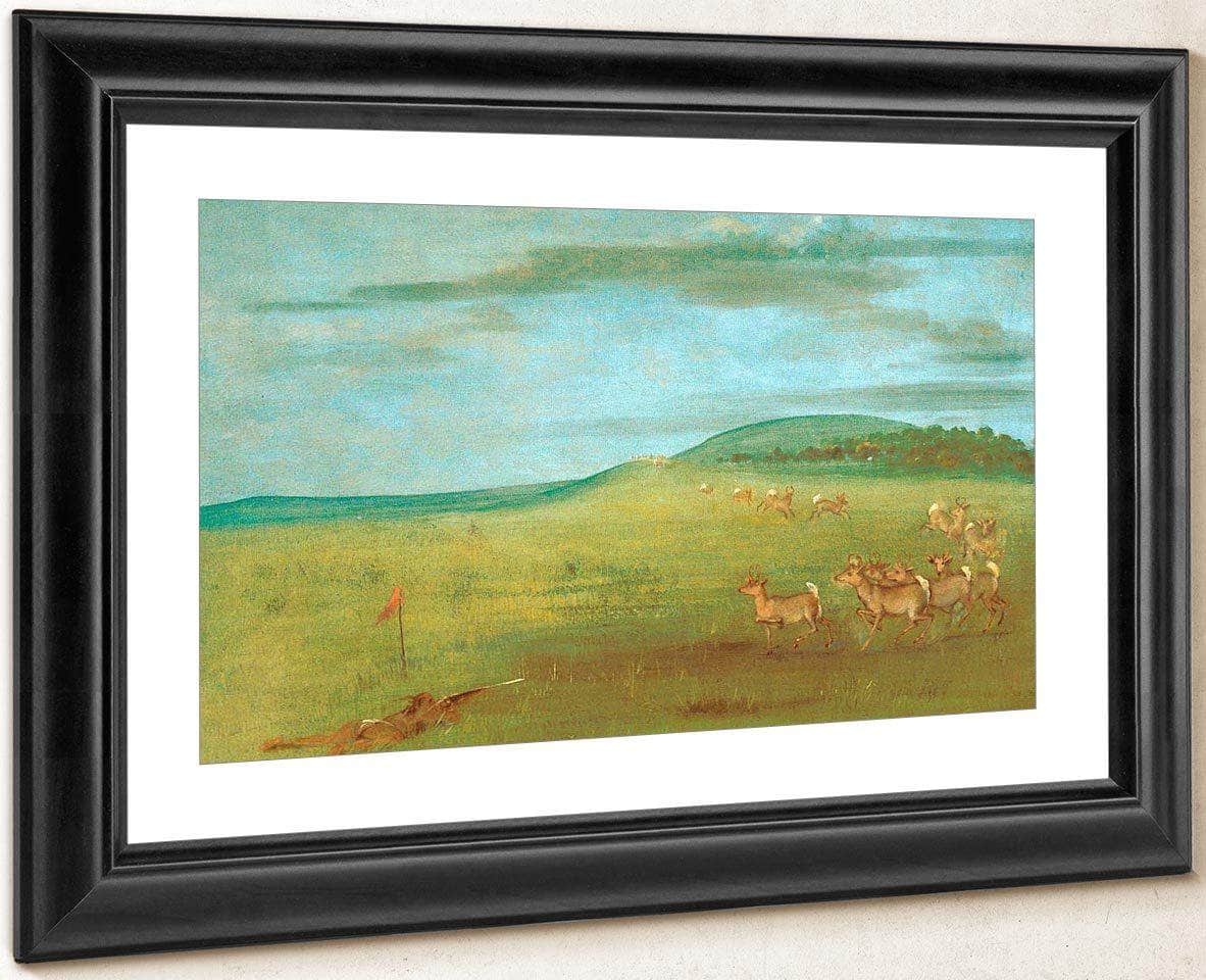 Antelope Shooting, Decoyed Up By George Catlin Fine Art Print