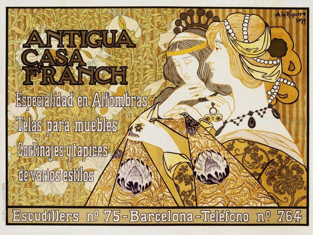 Antigua Casa Franch Poster By Alejandro De Riquer Fine Art Print