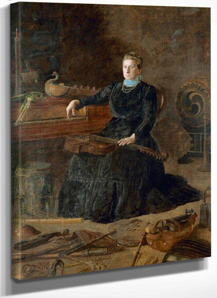 Antiquated Music (Portrait Of Sarah Sagehorn Frishmuth) By  Thomas Eakins Fine Art Print