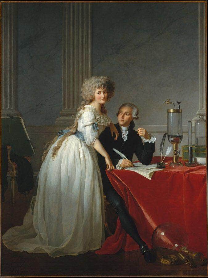Antoine Laurent Lavoisier And His Wife Marie Anne Pierrette Paulze By Jacques Louis David Fine Art Print