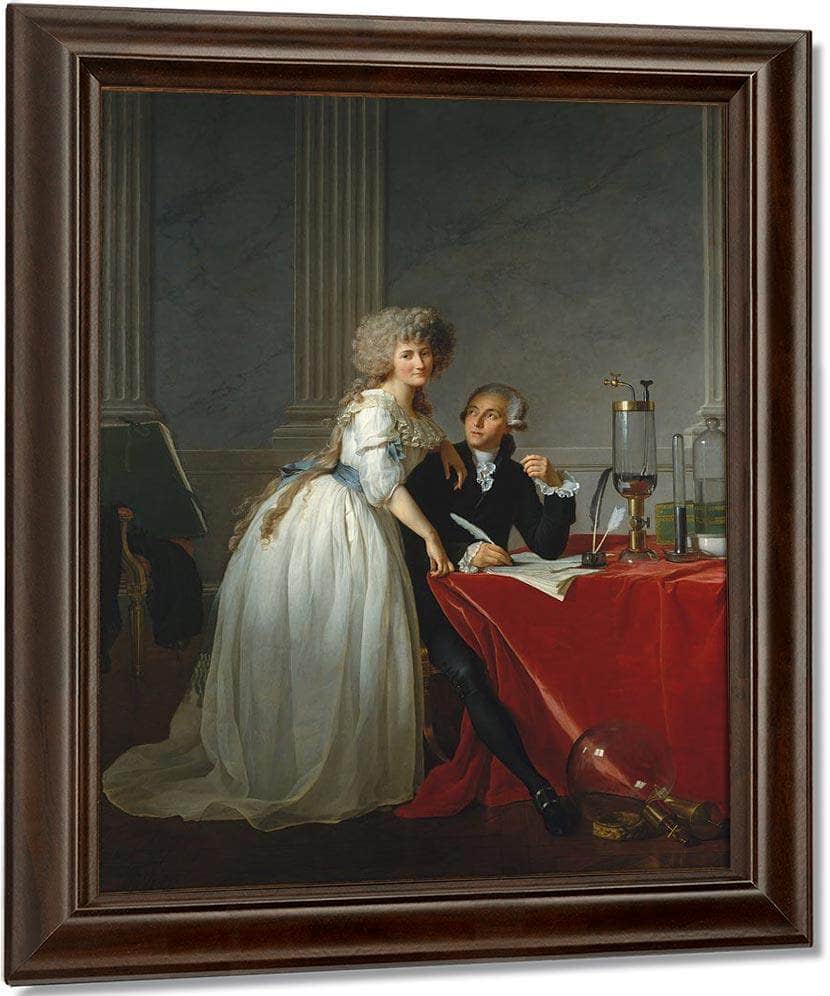 Antoine Laurent Lavoisier And His Wife Marie Anne Pierrette Paulze By Jacques Louis David Fine Art Print