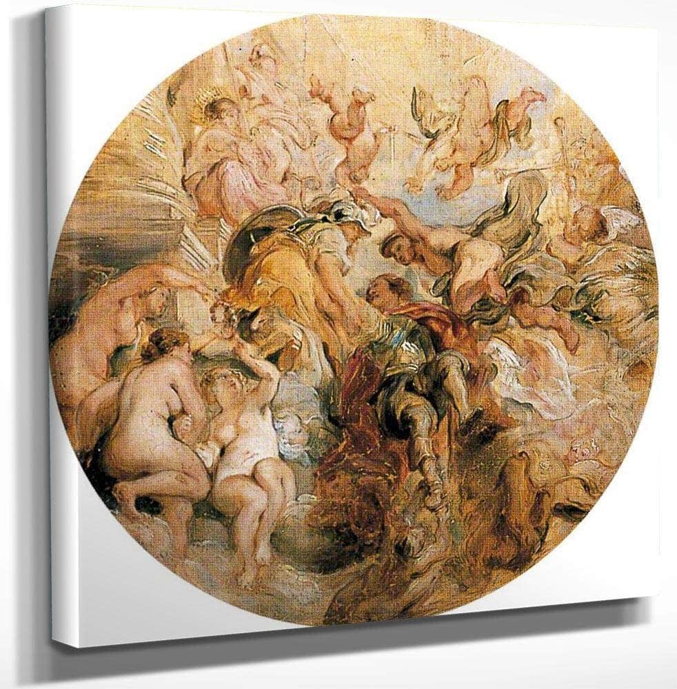 Apotheosis Of The Duke Of Buckingham (After Peter Paul Rubens) By William Etty Fine Art Print