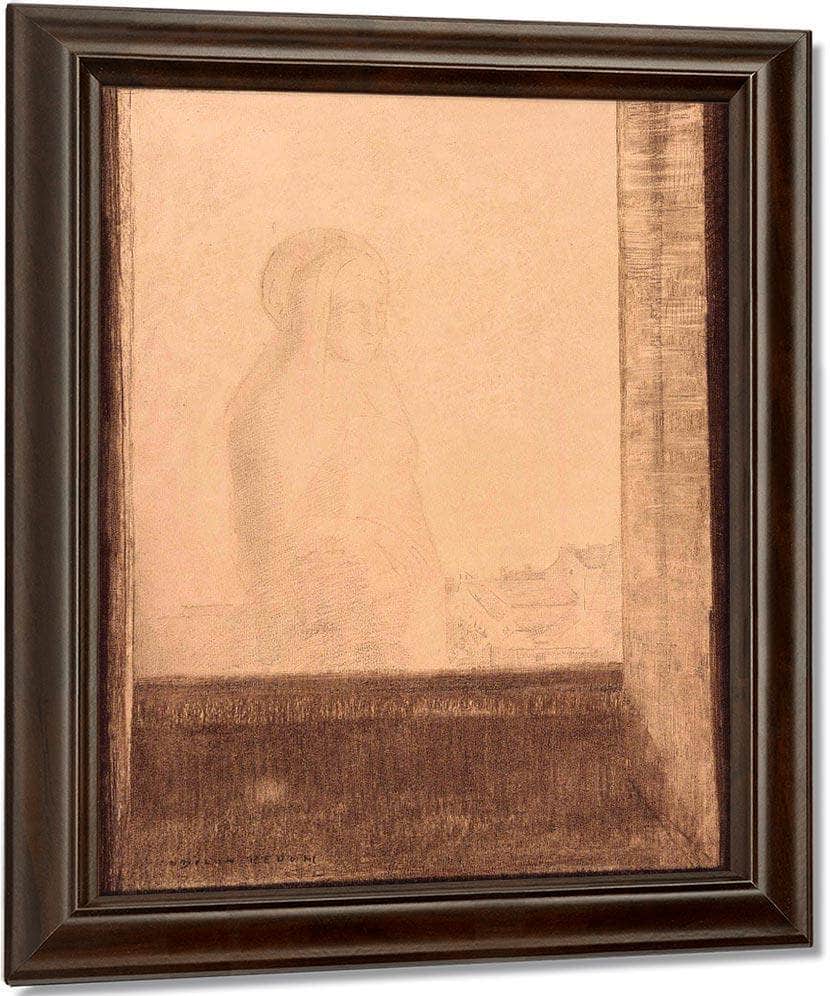 Apparition In The Window By  Redon, Odilon Fine Art Print