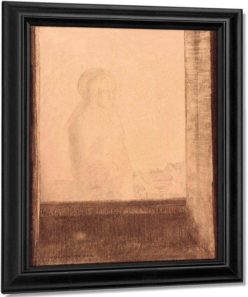 Apparition In The Window By  Redon, Odilon Fine Art Print