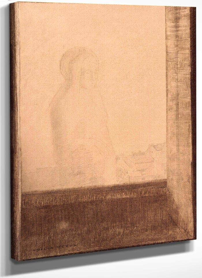 Apparition In The Window By  Redon, Odilon Fine Art Print