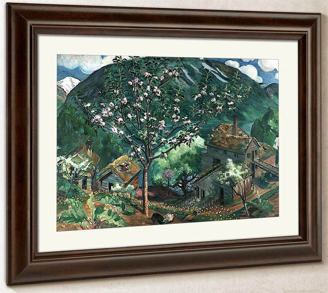 Apple Tree In Blossom By Nicolai Astrup Fine Art Print
