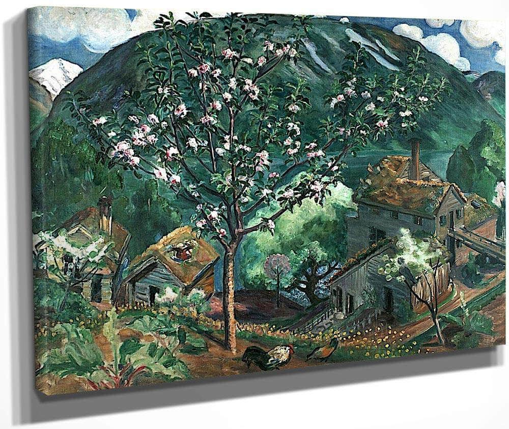 Apple Tree In Blossom By Nicolai Astrup Fine Art Print