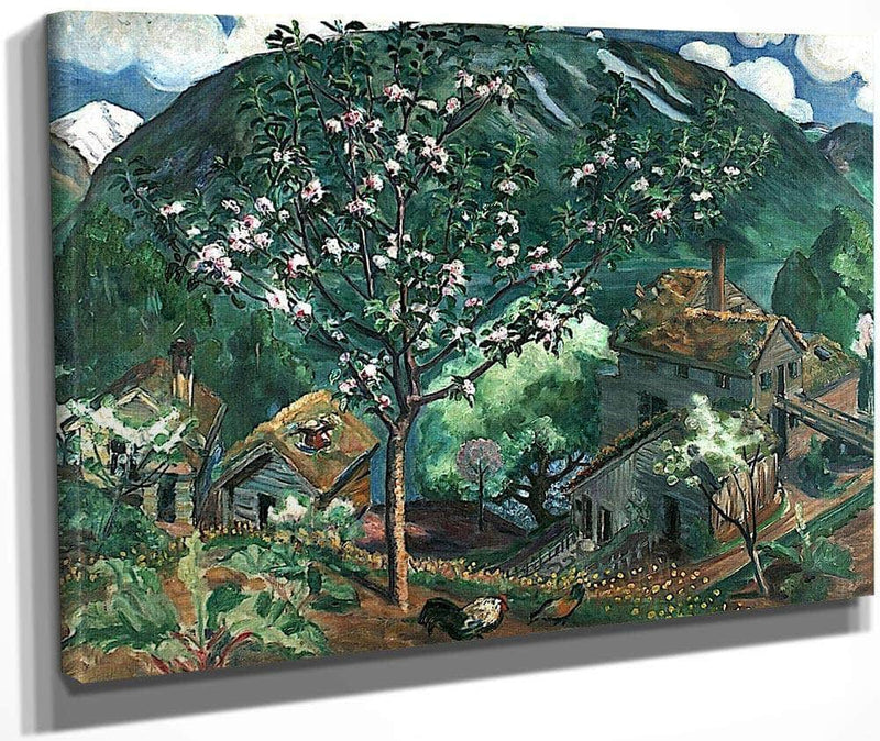 Apple Tree In Blossom By Nicolai Astrup Fine Art Print