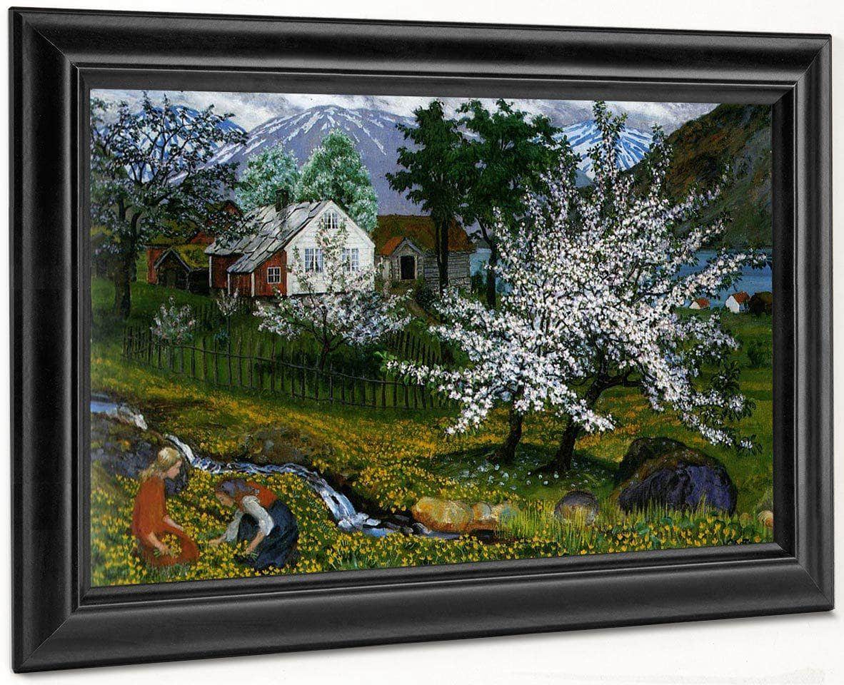 Apple Trees In Blossom By Nicolai Astrup Fine Art Print