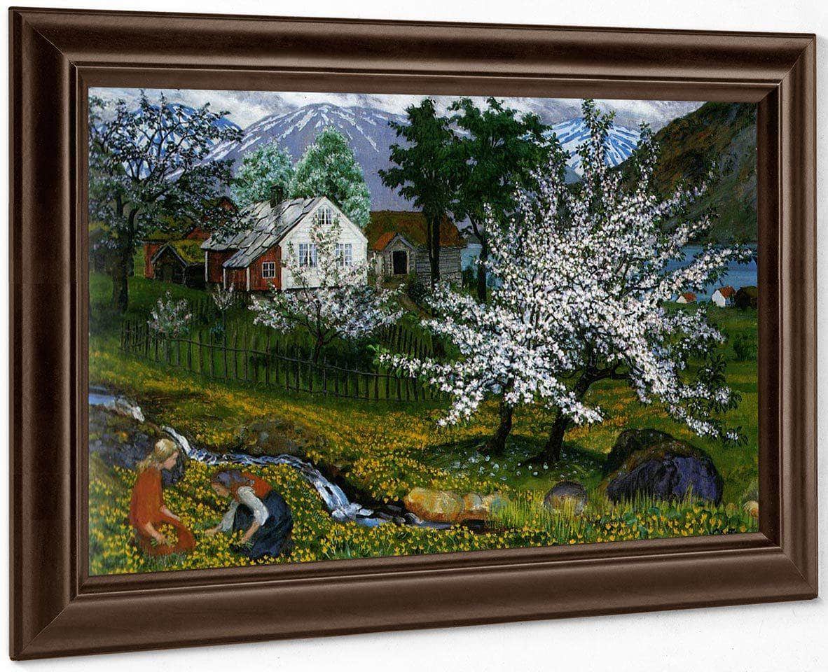Apple Trees In Blossom By Nicolai Astrup Fine Art Print