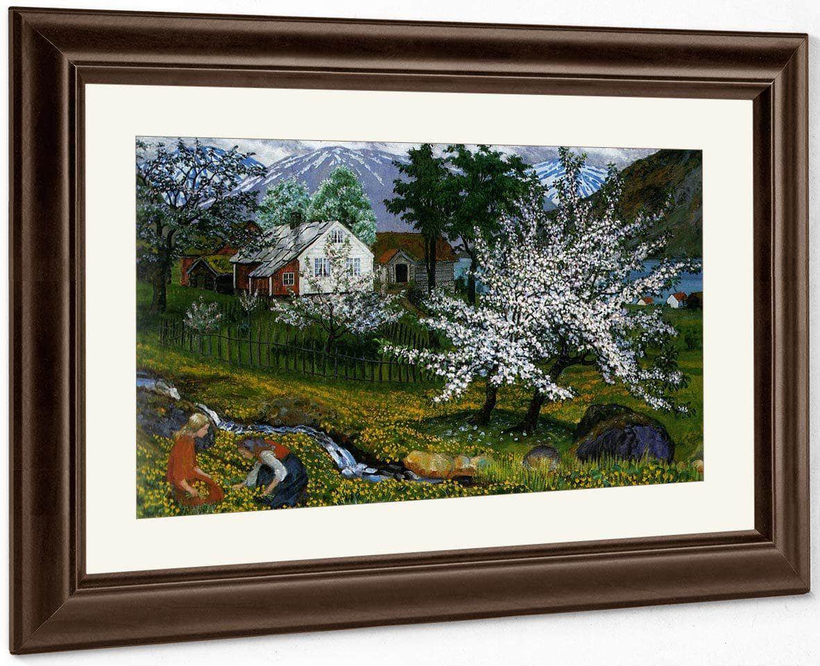 Apple Trees In Blossom By Nicolai Astrup Fine Art Print