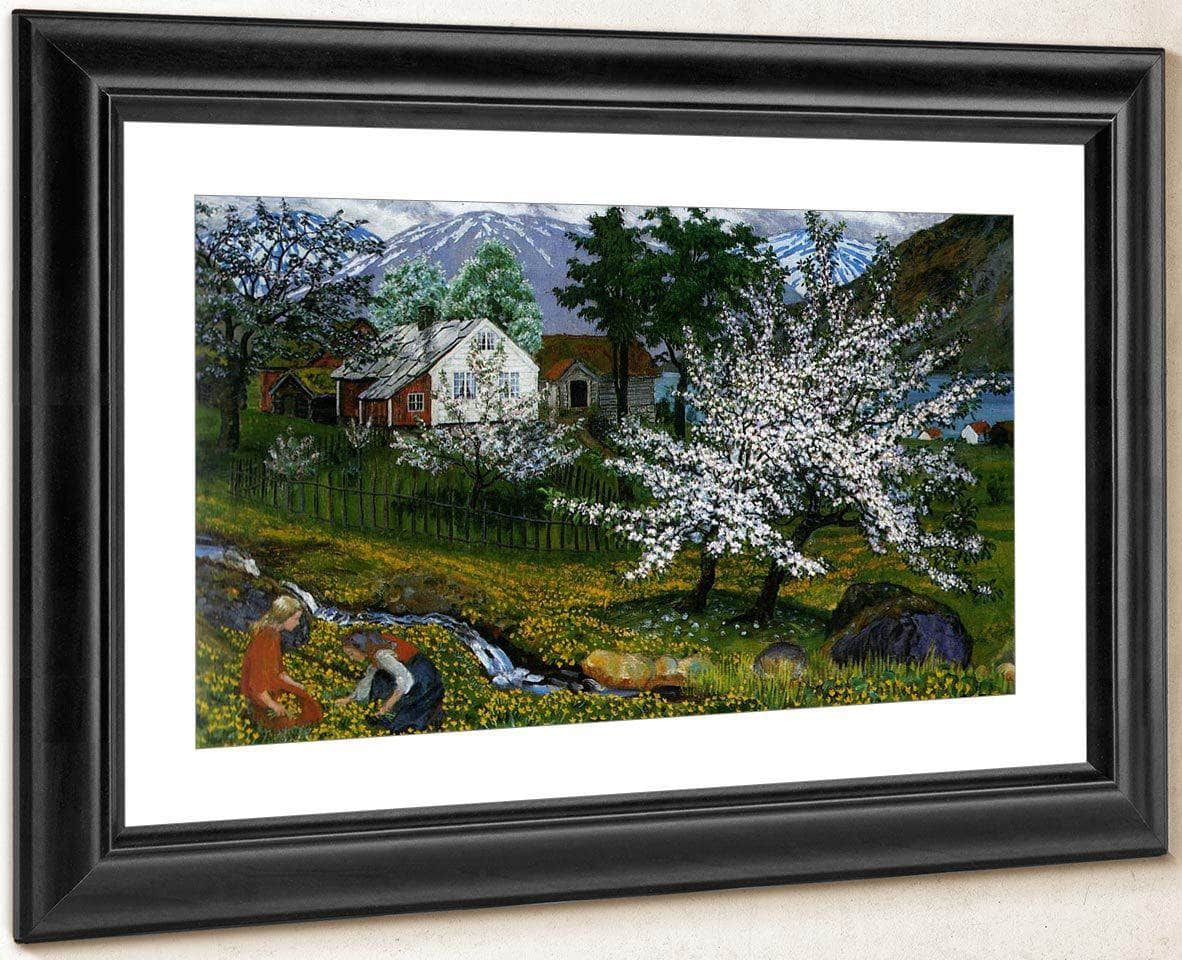Apple Trees In Blossom By Nicolai Astrup Fine Art Print