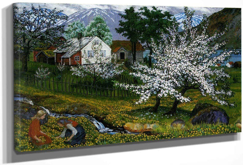 Apple Trees In Blossom By Nicolai Astrup Fine Art Print