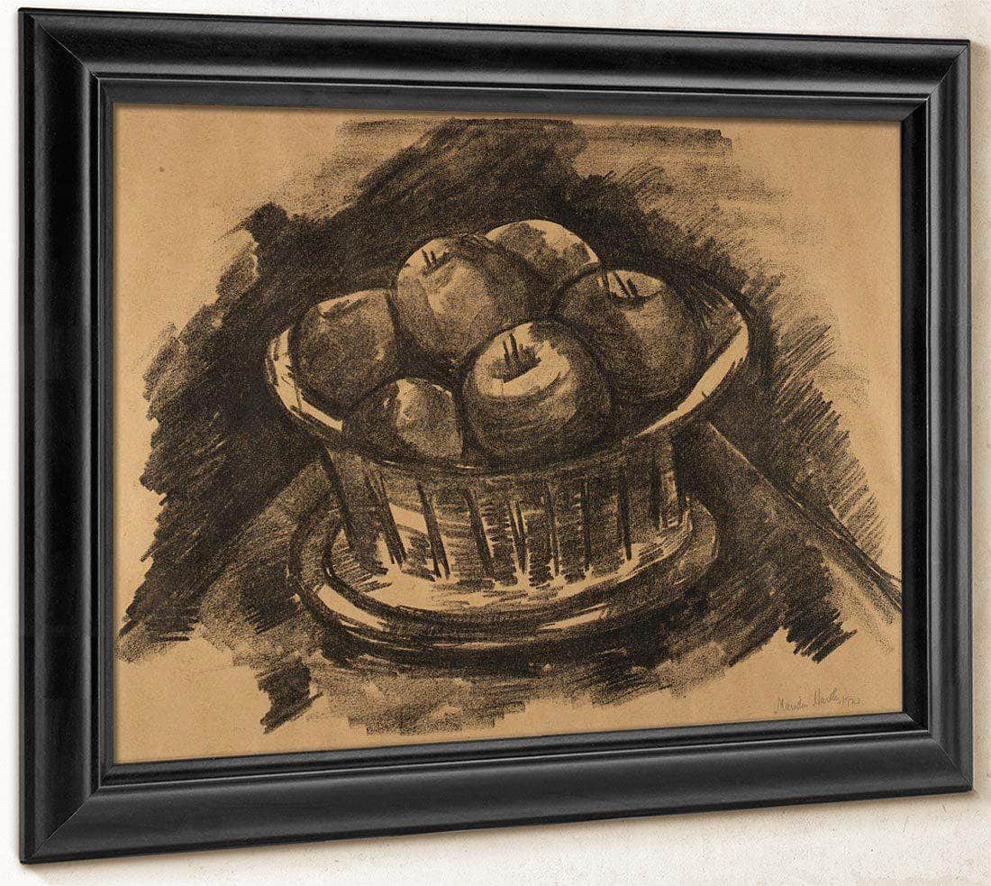 Apples In Basket By Marsden Hartley Fine Art Print