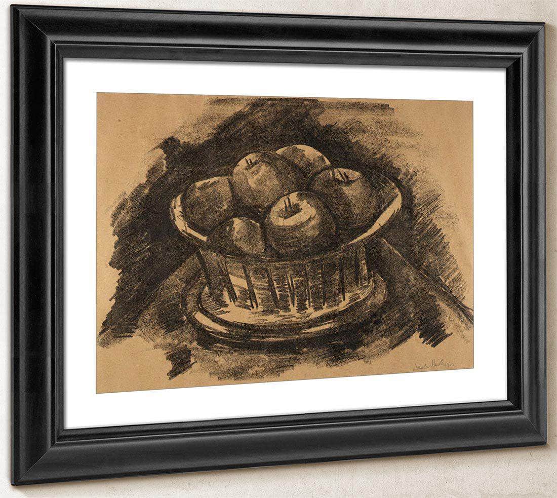 Apples In Basket By Marsden Hartley Fine Art Print