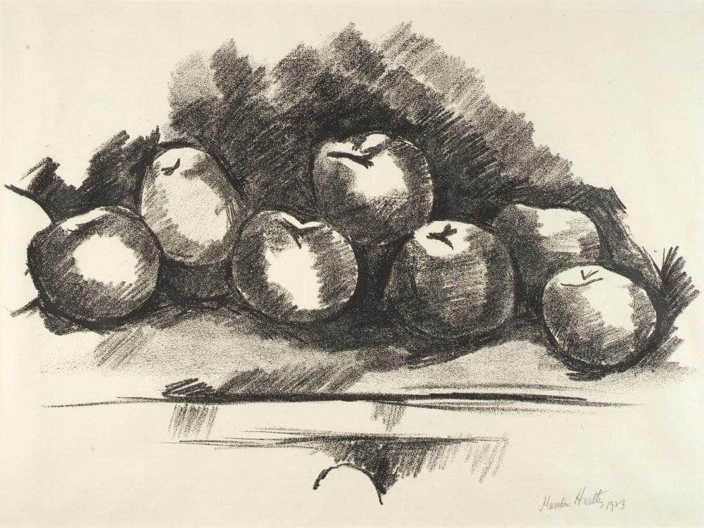 Apples On Table By Marsden Hartley Fine Art Print