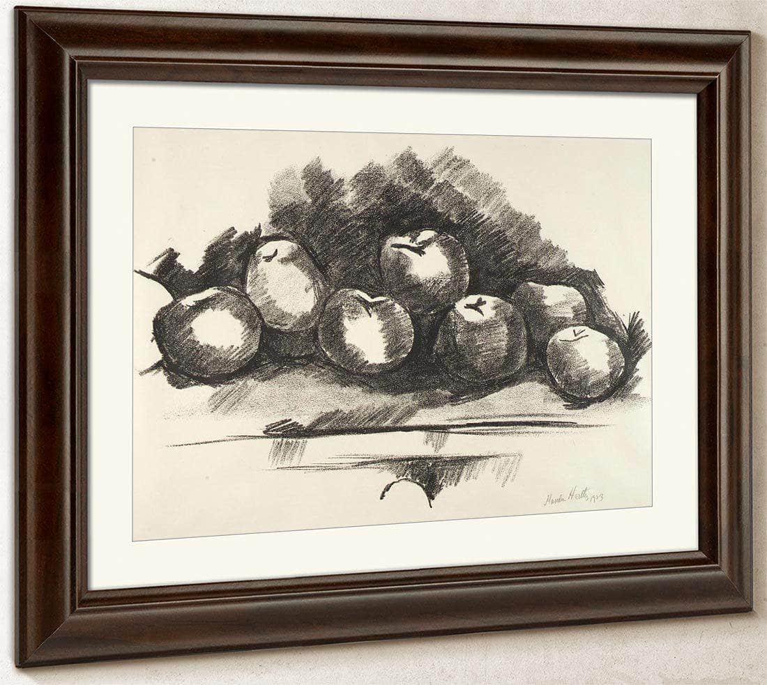 Apples On Table By Marsden Hartley Fine Art Print