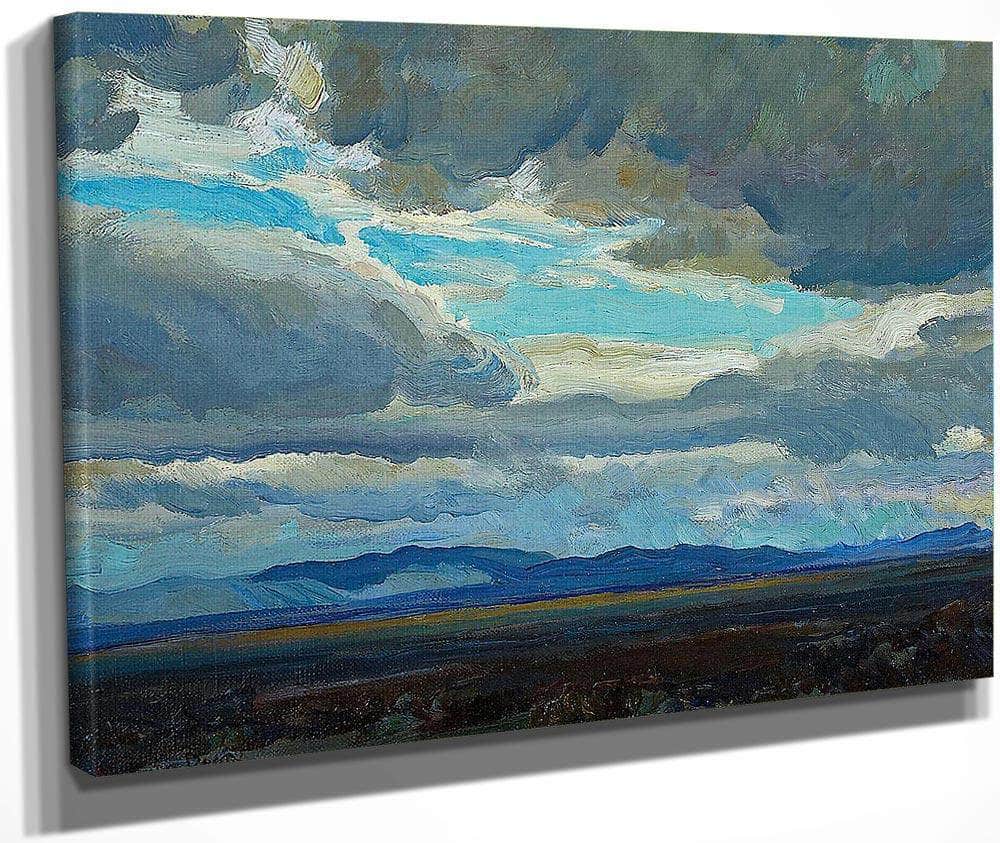 Approaching Storm Coast Range California 1921 By Maynard Dixon Fine Art Print