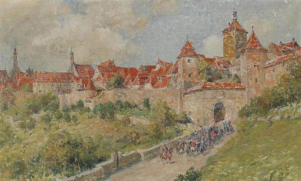 Approaching The Gates Of A City, 1897 By Colin Campbell Cooper Fine Art Print